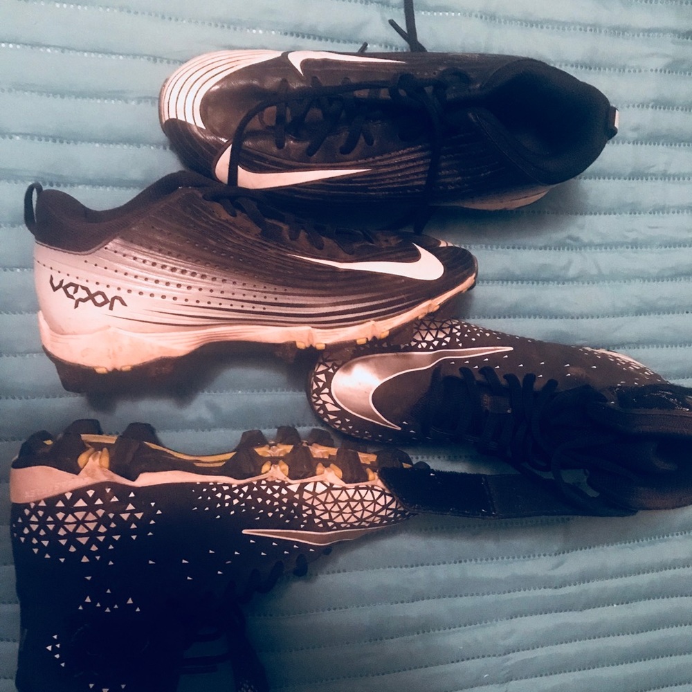 Boys cleats (Nike) used for one season each.